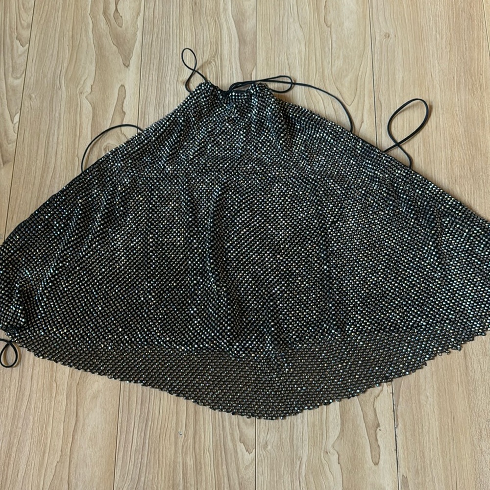 MANURI rhinestone-embellished cropped top